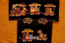 Pooh's Happy Holidays Train Set Disney Auctions LE 100 Pins Released in 2003