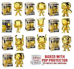 Pop Marvel Studio 10 Years Anniversary Complete set of 10 Gold Chrome withcase