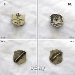 Pre-1919 Unique, Historic Dominion Police Badge Collection (Rare Rare Rare)