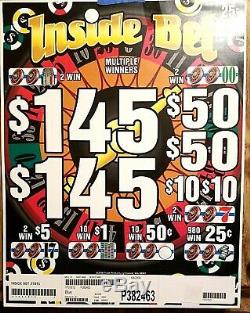 Pull Tab Tickets Inside Bet $. 25 Tabs Two boxes 3960 ct Total ct 7920 Tabs