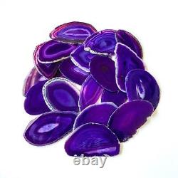 Purple Agate Slices 2.5-3.75 Long, Bulk Placecards Place Cards Geode Wholesale