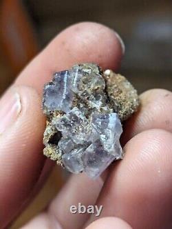 Purple Fluorite Flat, Wholesale 18 Pcs, UV Reactive, Ojuela, Mexico