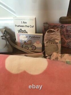 Pusheen the Cat Lot of 27 Items Clothing Doormat Blankets Earrings Bento Box