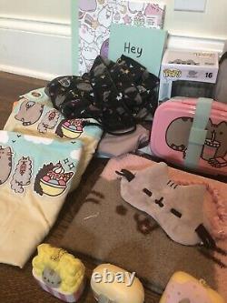 Pusheen the Cat Lot of 27 Items Clothing Doormat Blankets Earrings Bento Box