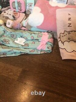 Pusheen the Cat Lot of 27 Items Clothing Doormat Blankets Earrings Bento Box