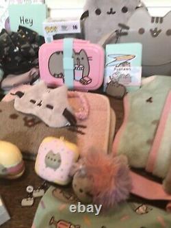 Pusheen the Cat Lot of 27 Items Clothing Doormat Blankets Earrings Bento Box