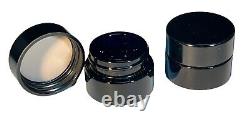 Qty 100 uv glass jar Ultraviolet 5ml Black Wholesale Purple Essential Oils