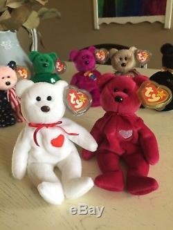 RARE Beanie Baby Bears -Valentino, Valentina, Millenium, Signature Bear and more