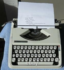 RARE Cursive Hermes Rocket Baby Typewriter with Case, Manual &Type Cleaner WORKS