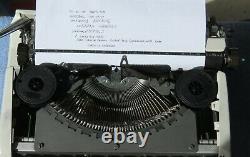 RARE Cursive Hermes Rocket Baby Typewriter with Case, Manual &Type Cleaner WORKS