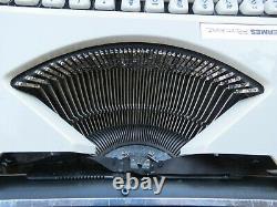 RARE Cursive Hermes Rocket Baby Typewriter with Case, Manual &Type Cleaner WORKS