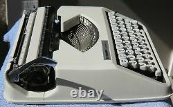 RARE Cursive Hermes Rocket Baby Typewriter with Case, Manual &Type Cleaner WORKS