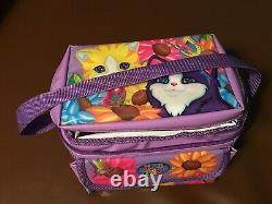 RARE Vintage Lisa Frank Sunflower Kittens Insulated Soft Lunch Bag Tote