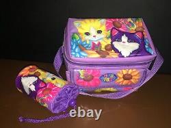 RARE Vintage Lisa Frank Sunflower Kittens Insulated Soft Lunch Bag Tote