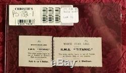 RMS Titanic Orig Turkish Bath Ticket & Stub from Guernsey's & Christie Auction