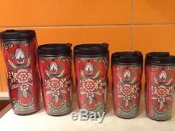 RUSSIA. Starbucks tumbler Matryoshka Russian FAMILY SET 8,8,12,12,16, oz