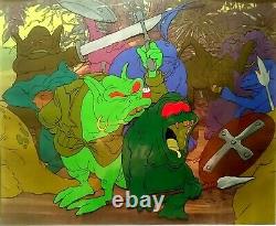 Ralph Bakshi Wizards Monster Warriors Production Cels With Key Copy Bg, Drawings