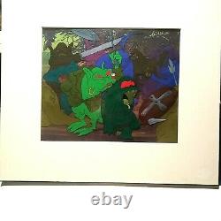 Ralph Bakshi Wizards Monster Warriors Production Cels With Key Copy Bg, Drawings