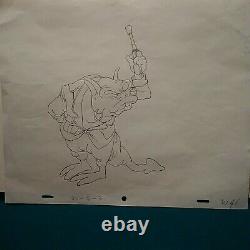 Ralph Bakshi Wizards Monster Warriors Production Cels With Key Copy Bg, Drawings