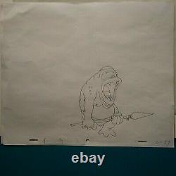 Ralph Bakshi Wizards Monster Warriors Production Cels With Key Copy Bg, Drawings