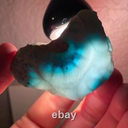 Rare 17pc Lot XL Larimar Slab Set 400g Wholesale Caribbean Crystal Lapidary Set