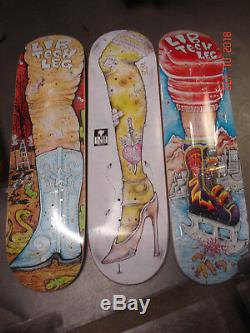 Rare lib tech skateboard deck collection 3 decks 8.25 / snowboard