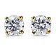 Real 5.1 Mm One 1 Ct D I2 Diamond Stud Earrings Sale 18k Yellow Gold 34154482