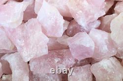 Rose Quartz Rough Rocks for Tumbling Bulk Wholesale 1LB options