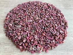 Ruby Semi Tumbled Gemstone Mini Chips 3 10 mm, Wholesale Bulk Lot