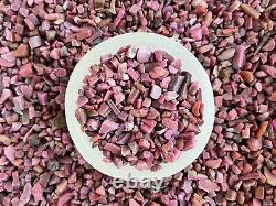 Ruby Semi Tumbled Gemstone Mini Chips 3 10 mm, Wholesale Bulk Lot