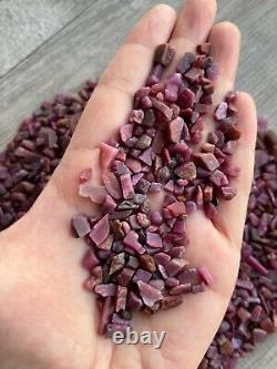 Ruby Semi Tumbled Gemstone Mini Chips 3 10 mm, Wholesale Bulk Lot