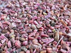 Ruby Semi Tumbled Gemstone Mini Chips 3 10 mm, Wholesale Bulk Lot