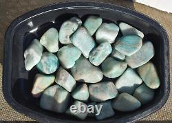 SALE! Tumbled AMAZONITE 1-2 25-35/Lb Green Microcline Gemstone Wholesale