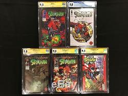 SPAWN 1 + THANKS + 25th ANNV VARIANT CGC 9.8 SS SIGNED TODD MCFARLANE 5 BOOK LOT