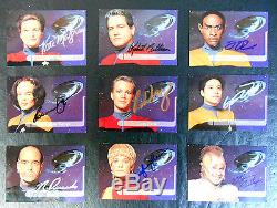 STAR TREK VOYAGER SIGNED CARDS withCOA'S (Mulgrew Beltran Russ Dawson Picardo + 3)