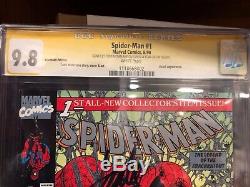 SUPER RARE Spider-Man #1 PLATINUM EDITION, SIGNATURE SERIES cgc 9.8