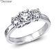 Sale 1.00 Ct J I2 Round 3 Stone Diamond Engagement Ring 18k White Gold 21154015