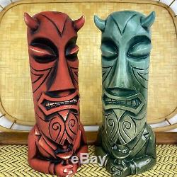 Set 2 Den Of Sin Devil Tiki Mug Las Vegas Doug Horne Eekum Bookum Jason T Smith