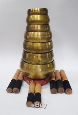 Set Of 7 Nepalese Hand Made Singing Bowl With Amazing Sounds From Nepal
