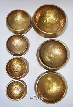Set Of 7 Nepalese Hand Made Singing Bowl With Amazing Sounds From Nepal