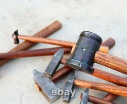 Set of 10 Heavy Small Black Iron Hammer Blacksmith General Useful Item