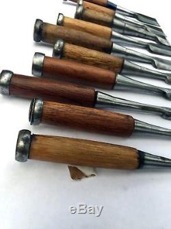 Set of 25 Japanese Wood Chisels Assorted Sizes Bench & Timber Vintage Nomi