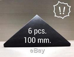 Shungite Pyramid 100 mm (6 pcs) Wholesale Against EMF Natural Protection Healing