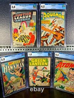 Silver-Age 1 JUSTICE LEAGUE Aquaman GREEN LANTERN Hawkman CGC lot 1st Appearance