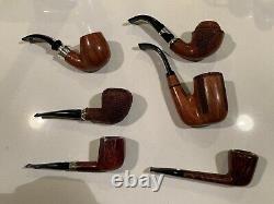 Six (6) Mastro de Paja Handmade Pipes as a Lot AS IS Condition