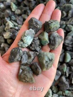 Small Emerald Rough Natural Stones, 0.5-1.25 Raw Emerald, Wholesale Bulk Lot