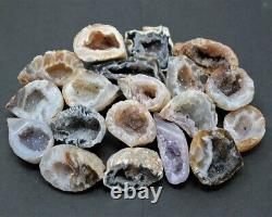 Small Oco Agate Geodes, Natural Crystal Druzy Halves, Bulk Wholesale Lots