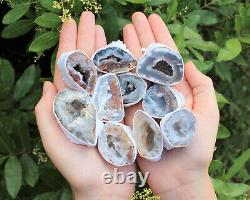 Small Oco Agate Geodes, Natural Crystal Druzy Halves, Bulk Wholesale Lots