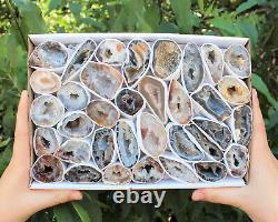 Small Oco Agate Geodes, Natural Crystal Druzy Halves, Bulk Wholesale Lots