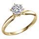 Solitaire Diamond Engagement Ring Yellow Gold 14k 0.46 I1 J 53719103